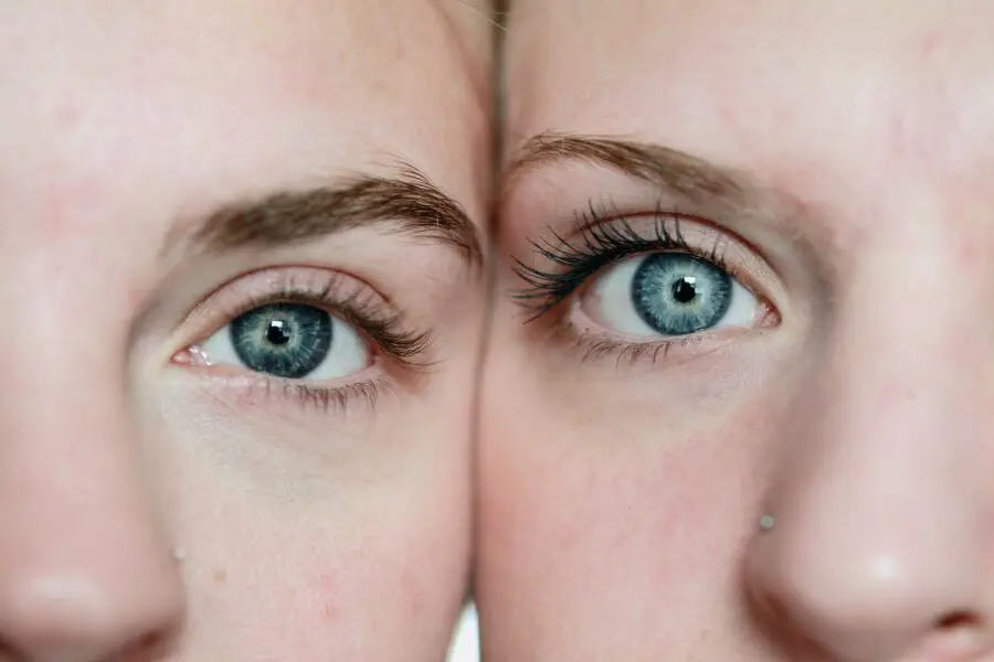 A close up of two women.